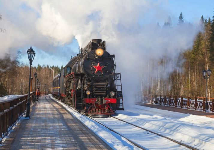 Пейзажи, что не забудешь: ретропоезд, Рускеала, водопады